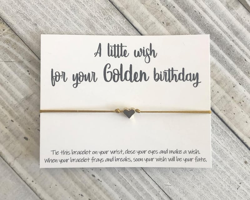 Golden Birthday Wish Bracelet Gift