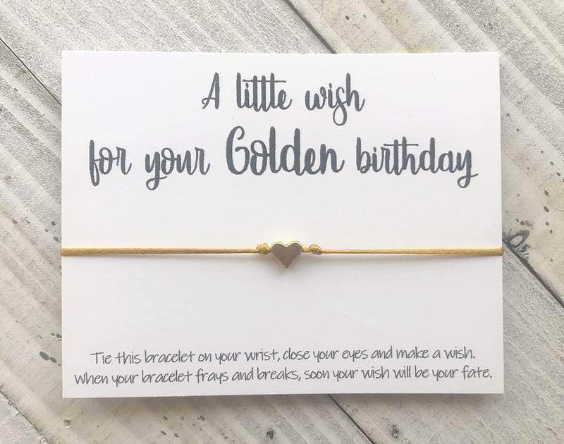 Golden Birthday Wish Bracelet Gift