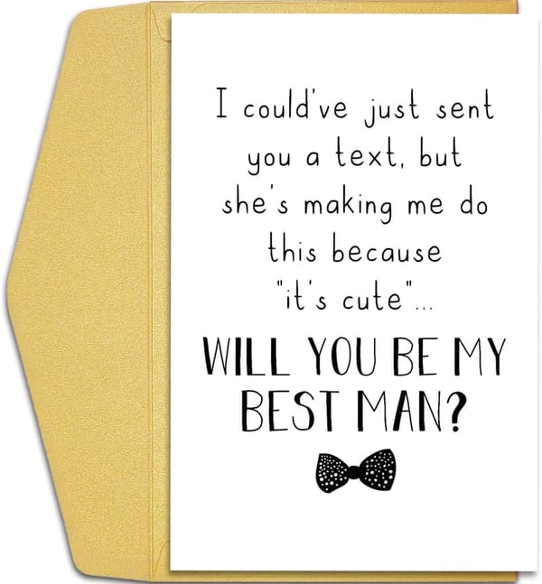 Best Man Proposal Card - Funny Groomsman Request