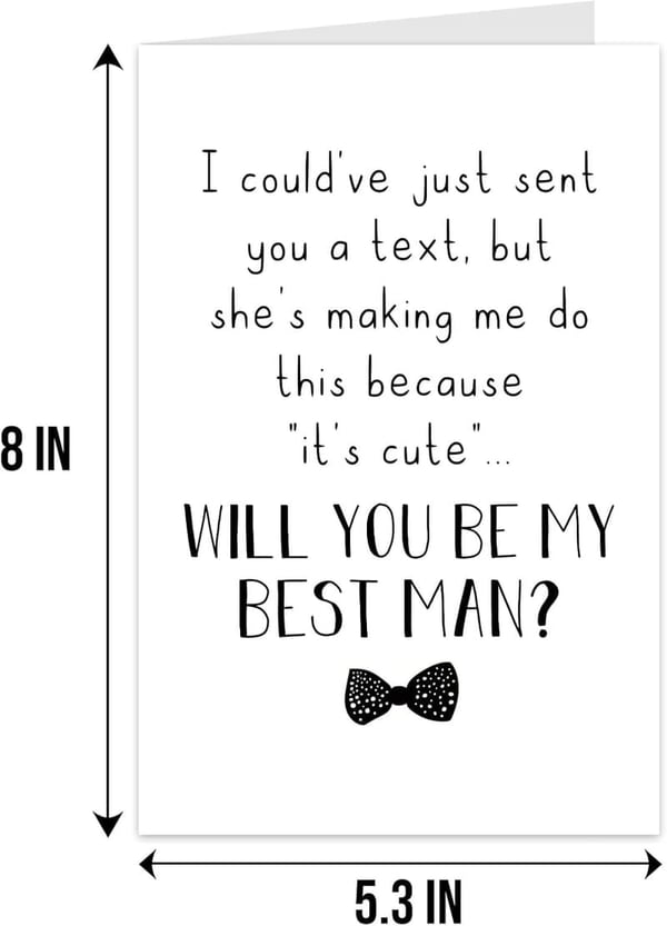 Best Man Proposal Card - Funny Groomsman Request
