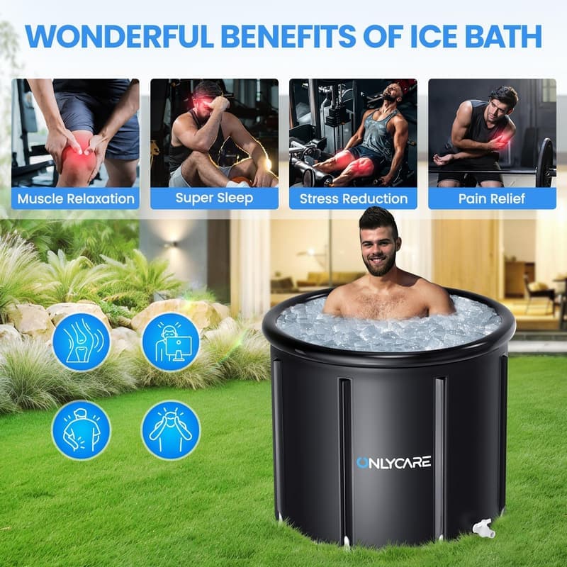 Portable Cold Plunge Tub for Athletes – 130 Gal for Recovery