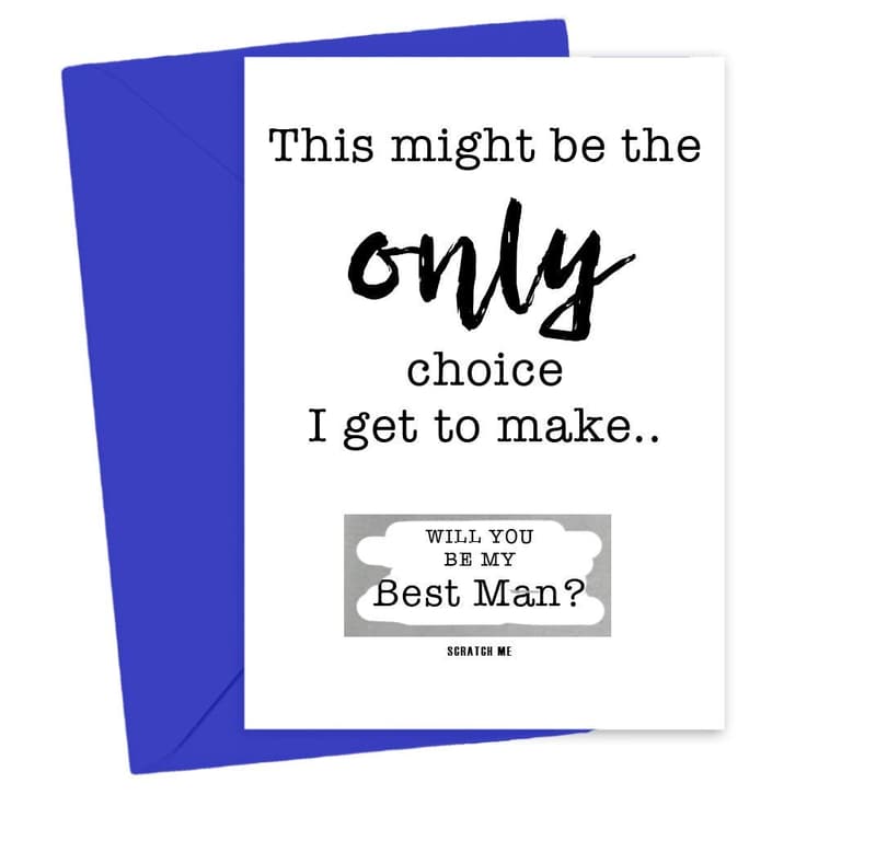 Funny Best Man Card for Him - Perfect for Laughs