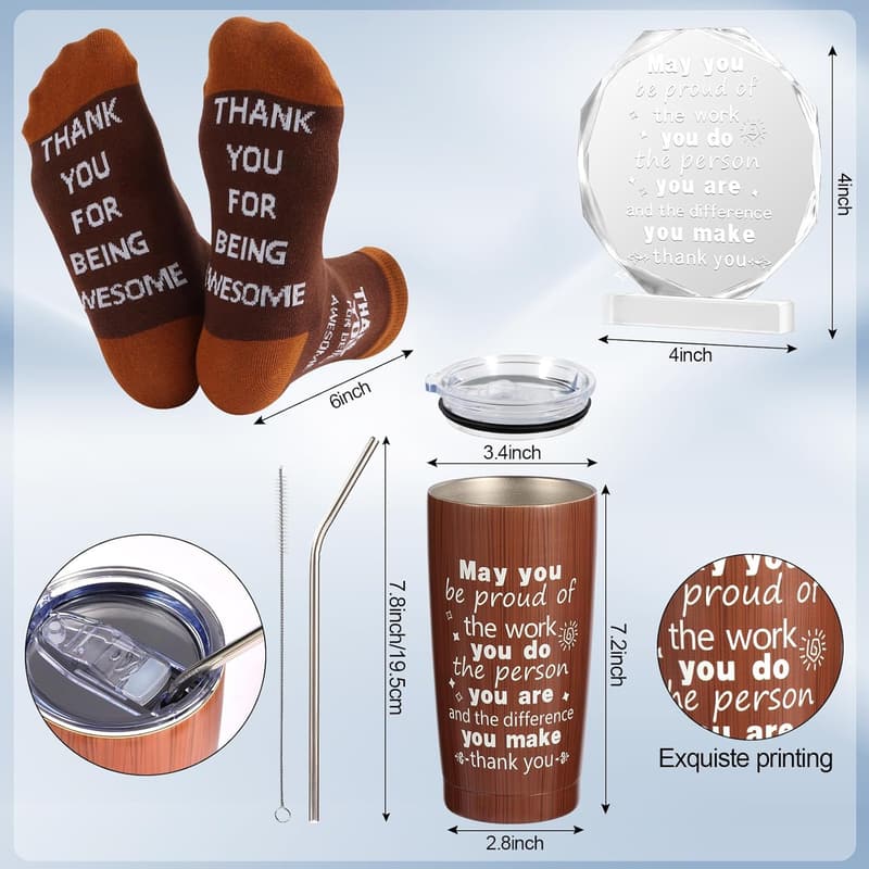 Employee Appreciation Gift Set for Men - 9 Pieces Thank You Gifts