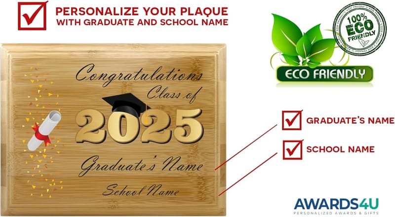 Customized Graduation Plaque for Class of 2025