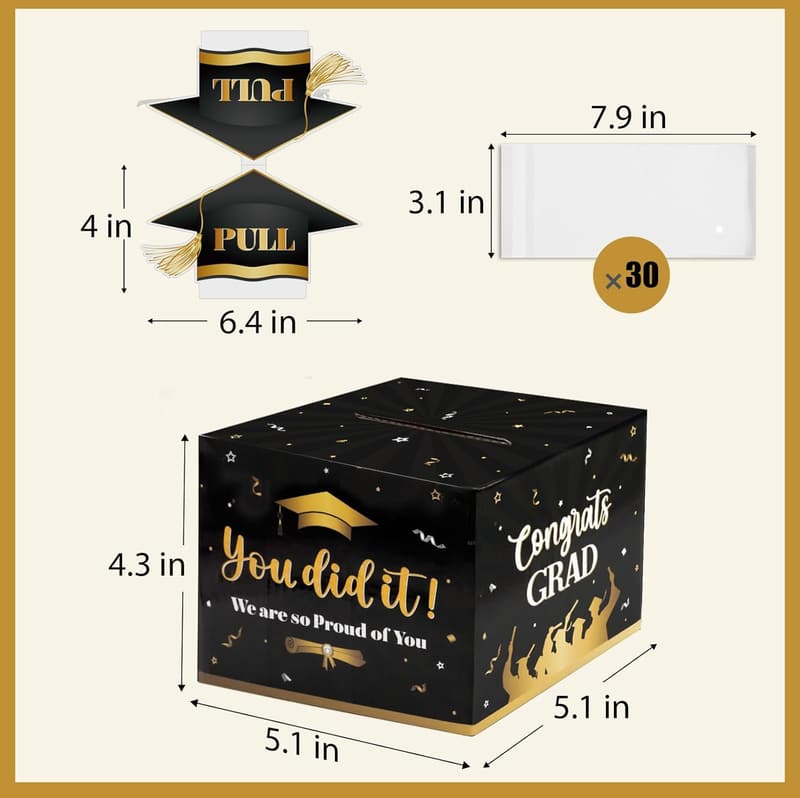 Graduation Money Box for Cash Gifts - Congrats Grad Holder