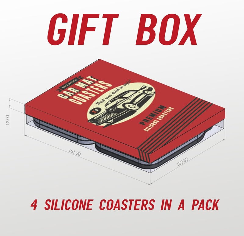 Funny Silicone Drink Coasters for Car Enthusiasts Gifts