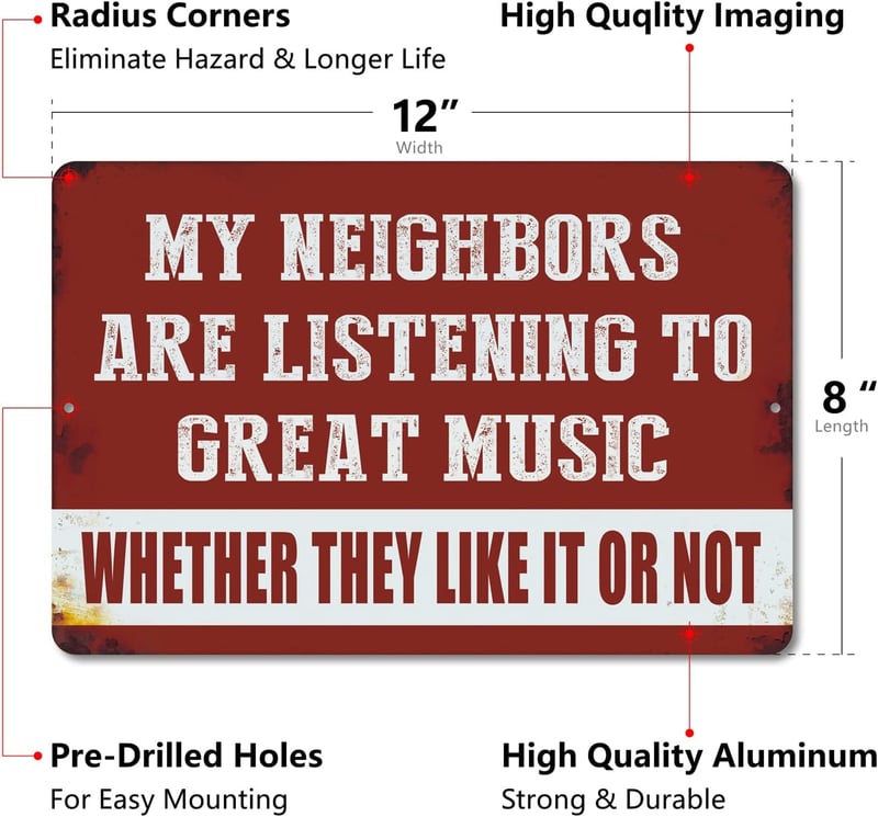 Funny Metal Tin Sign for Man Cave – 12x8 Inches Decor