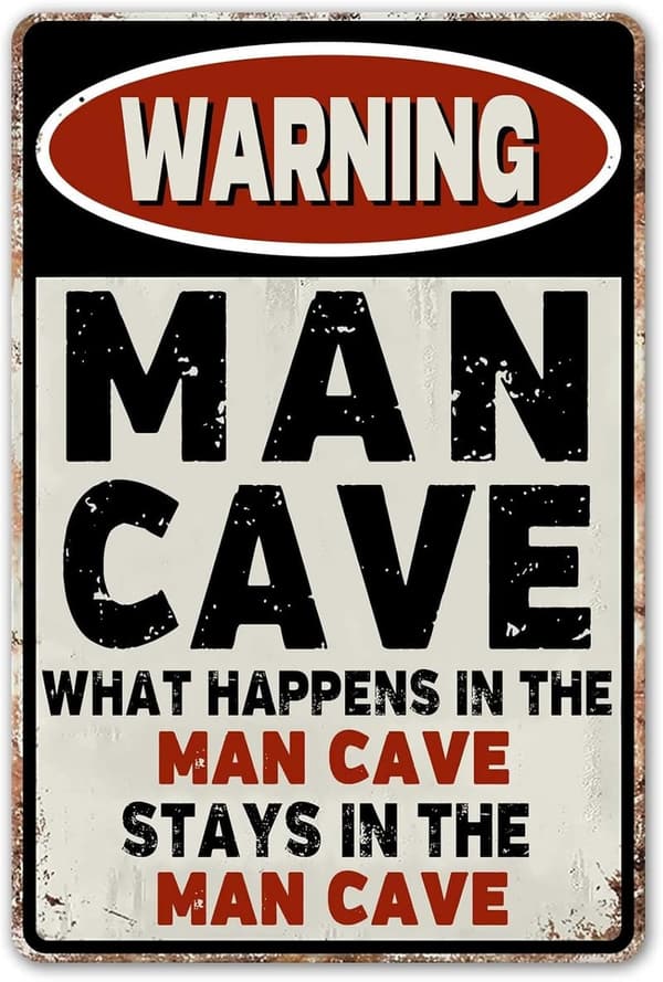 Vintage Metal Sign for Man Cave & Garage Decor