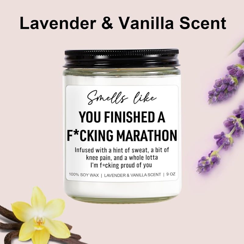 Funny Scented Candle for Runners - 9 oz - Mother's Day Gift