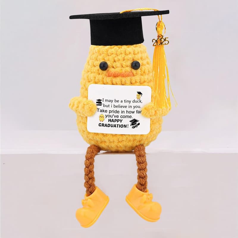 Graduation Gift 2025 - Handmade Inspirational Duck with Card