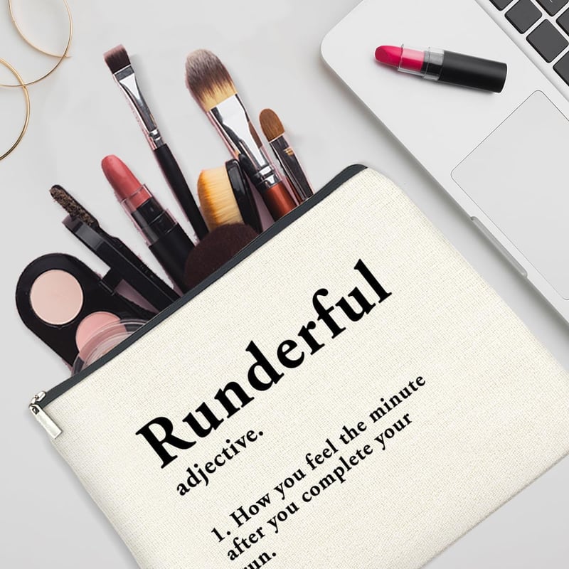 Runner Gift for Women - Funny Makeup Bag Zipper Pouch