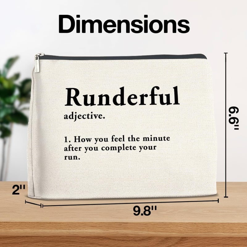 Runner Gift for Women - Funny Makeup Bag Zipper Pouch
