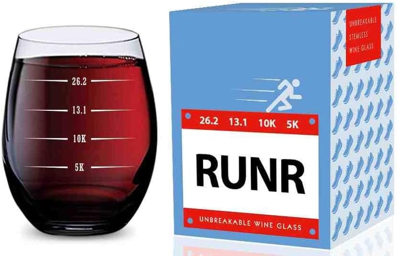 Runner's Stemless Wine Glass - Unbreakable Tritan, 16 oz