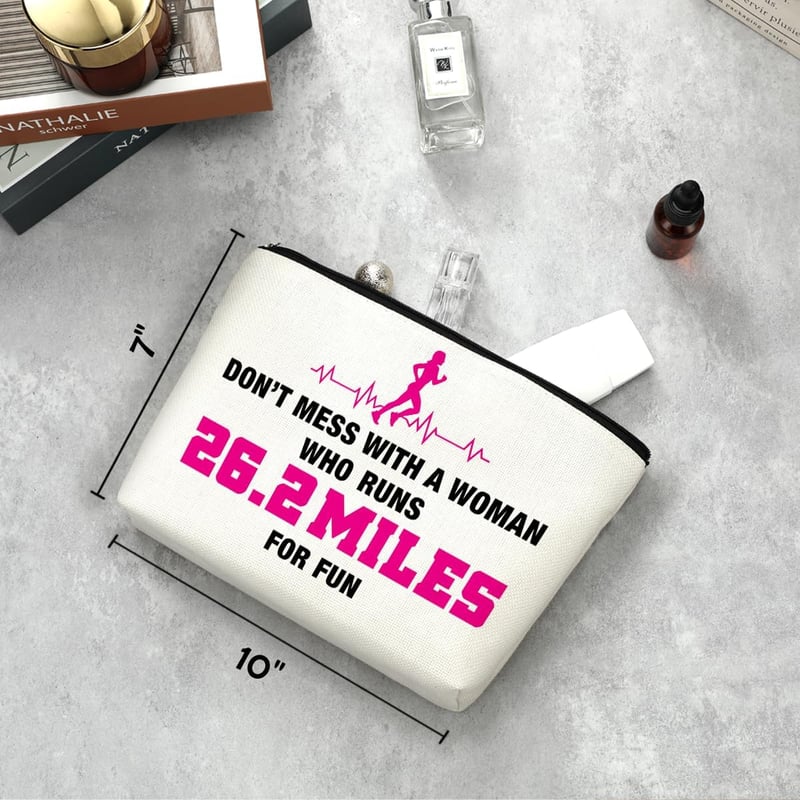 Runner's Inspirational Makeup Bag - Perfect Gift for Women