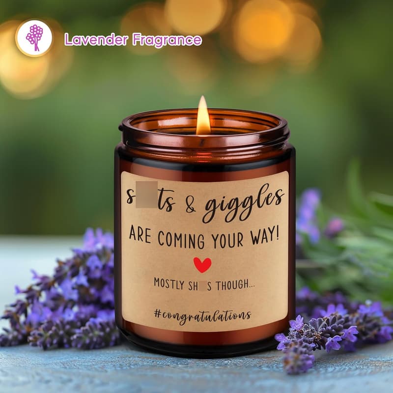 Baby Shower Candle for New Parents - Unique Gift for Couples