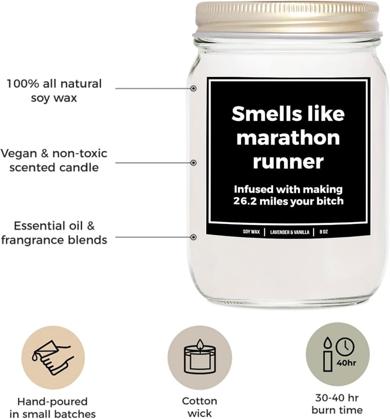 Lavender & Vanilla Soy Candle for Runners - 9oz Gift