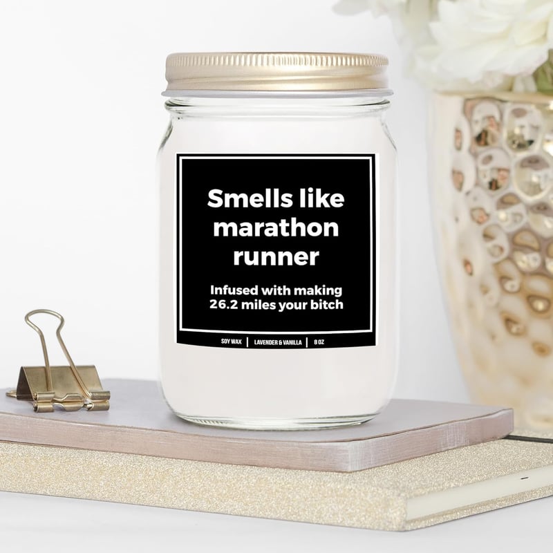 Lavender & Vanilla Soy Candle for Runners - 9oz Gift