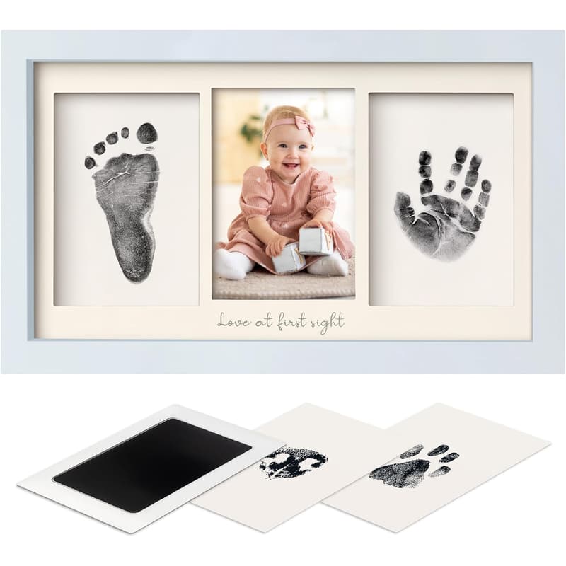 Newborn Keepsake Inkless Handprint Kit - No Mess, Personalized Gift