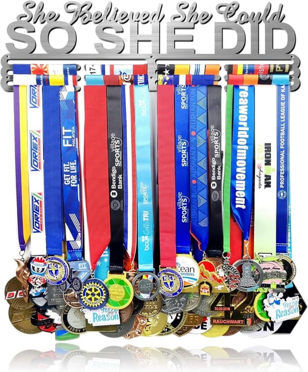 Marathon Runner Medal Holder Wall Display for Sports Enthusiasts