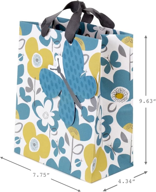 Medium Gift Bag with Tissue Paper (Flowers & Butterflies)
