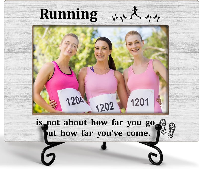 Marathon Runner Gifts: 4x6 Running Photo Frame for Women
