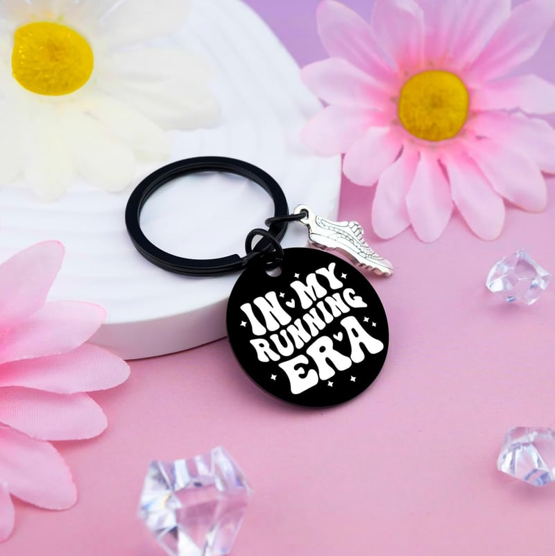 Runner Keychain Gift for Cross Country & Marathon Athletes