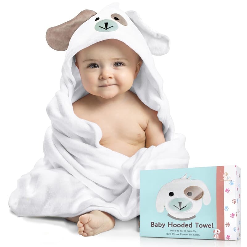 Ultra Soft Bamboo Baby Towels - Hooded, 35x35 Inches, Gift