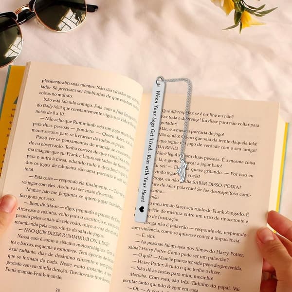 Inspirational Bookmark for Runners – Fitness Gift for Men and Women
