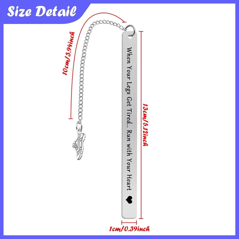 Inspirational Bookmark for Runners – Fitness Gift for Men and Women