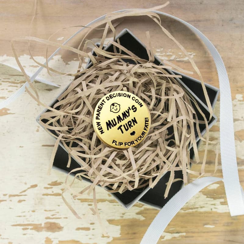 Double-Sided Decision Coin for New Parents - Funny Baby Gift