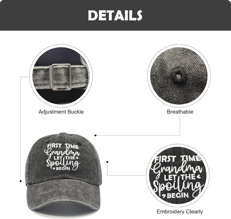 First Time Grandma Gifts: Adjustable Baseball Cap 2024