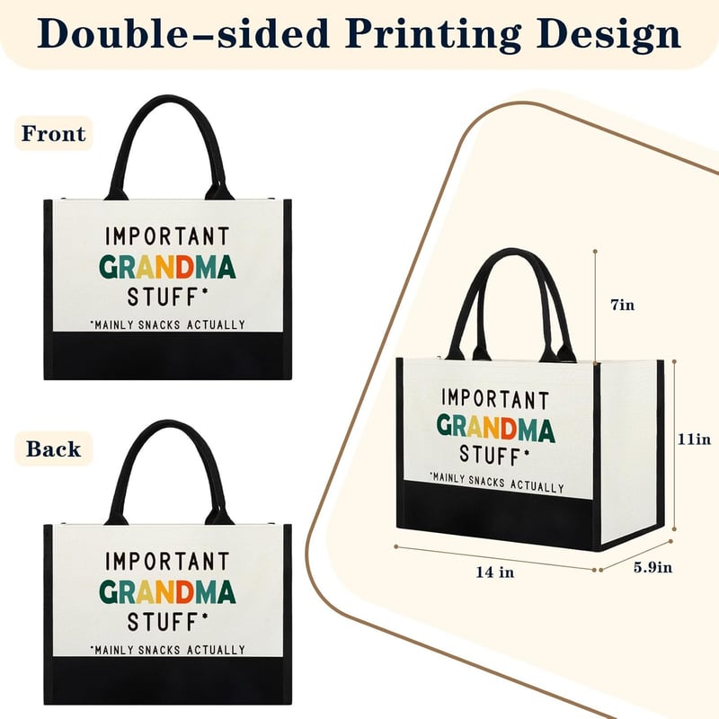 Creative Grocery Tote Bag for Grandma - Mother's Day Gift