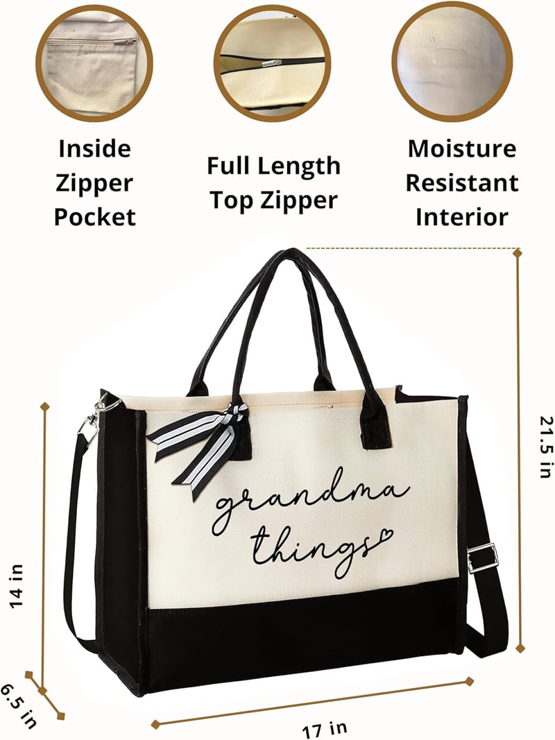 Birthday Tote Bag for Grandma from Grandchildren