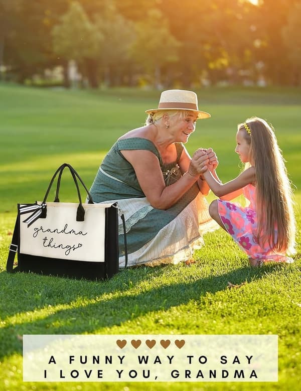Birthday Tote Bag for Grandma from Grandchildren
