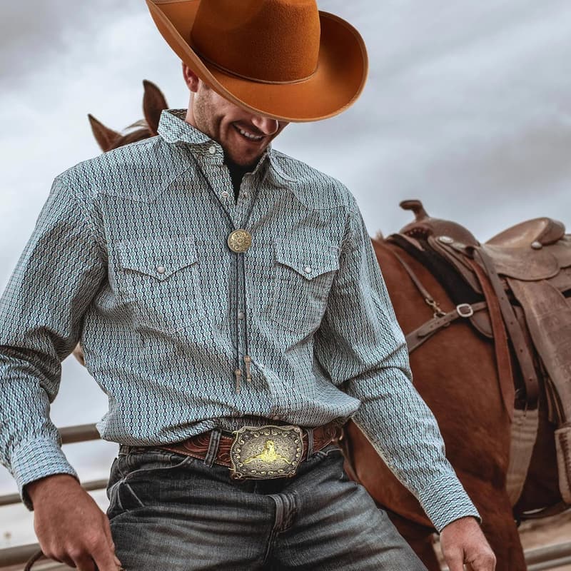 Men's Cowboy Costume with Accessories for Halloween Cosplay