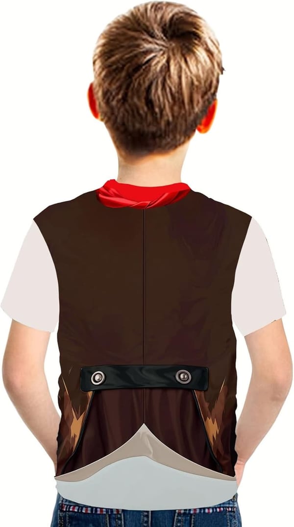 Funny Cosplay T-Shirt for Boys, Ages 4-14, Short Sleeve