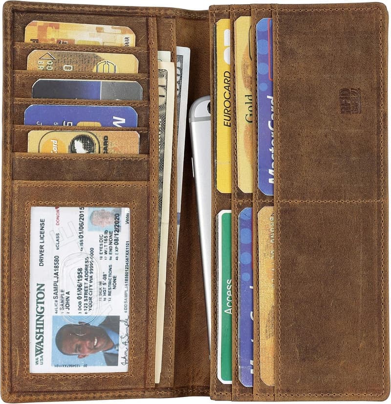 Men's RFID Blocking Genuine Leather Bifold Wallet