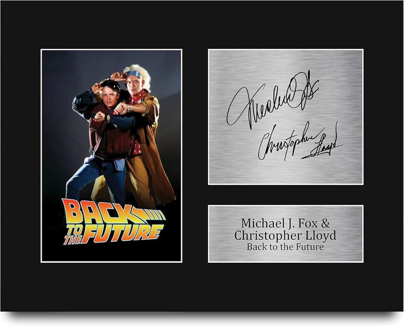 Back to the Future Autographed Photo Print - Michael J. Fox & Christopher Lloyd