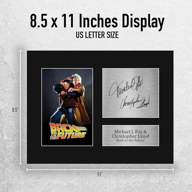 Back to the Future Autographed Photo Print - Michael J. Fox & Christopher Lloyd