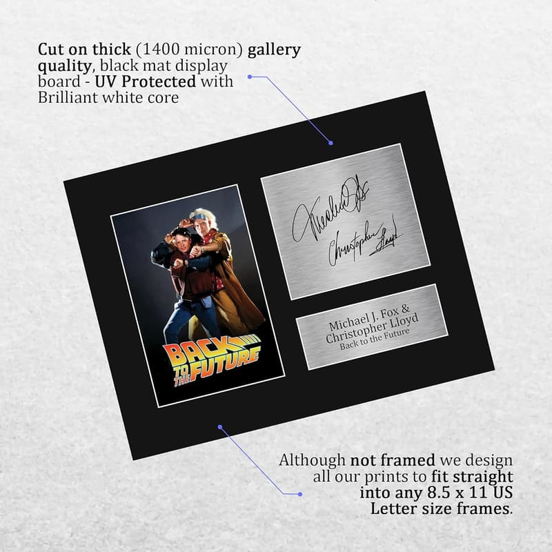 Back to the Future Autographed Photo Print - Michael J. Fox & Christopher Lloyd