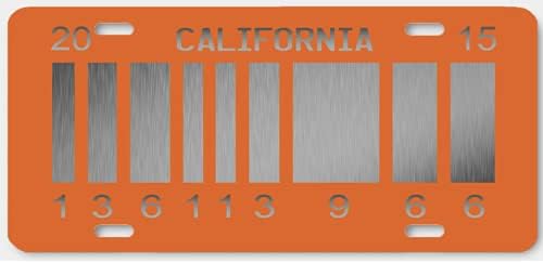Delorean Time Machine License Plate Replica Set of 2