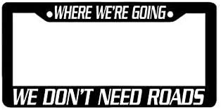 Back to The Future Chrome License Plate Frame