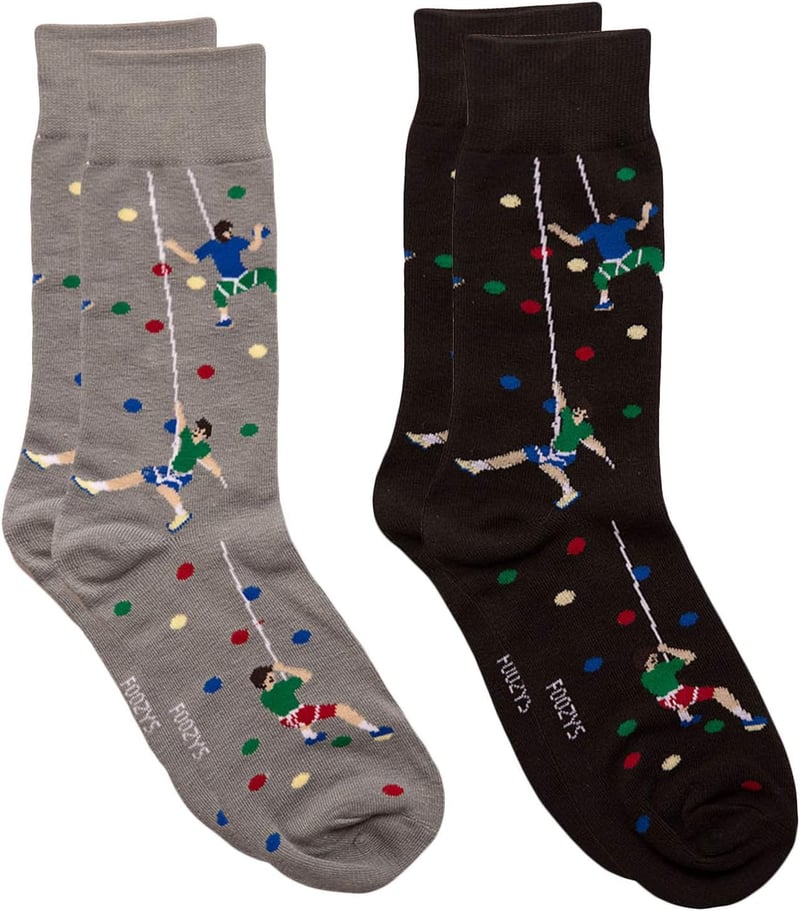 Sports Themed Novelty Crew Socks for Men - 2 Pairs
