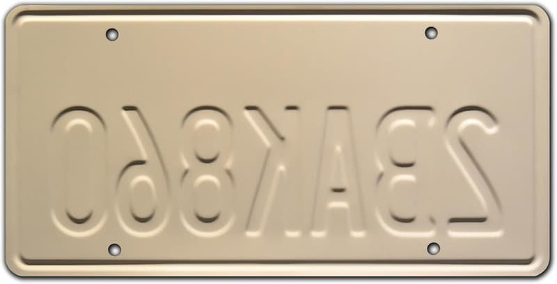 Back to the Future Metal Stamped License Plate