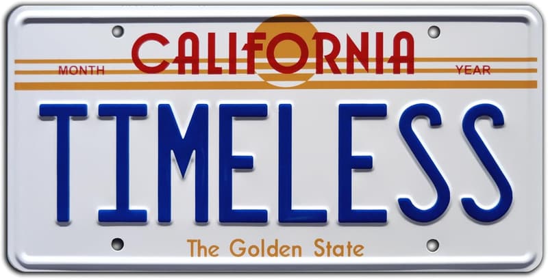 Back to the Future Metal Stamped License Plate