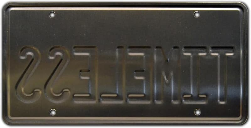 Back to the Future Metal Stamped License Plate
