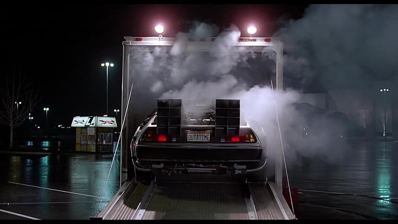 Delorean Time Machine Metal License Plate - Vintage Aged Effect