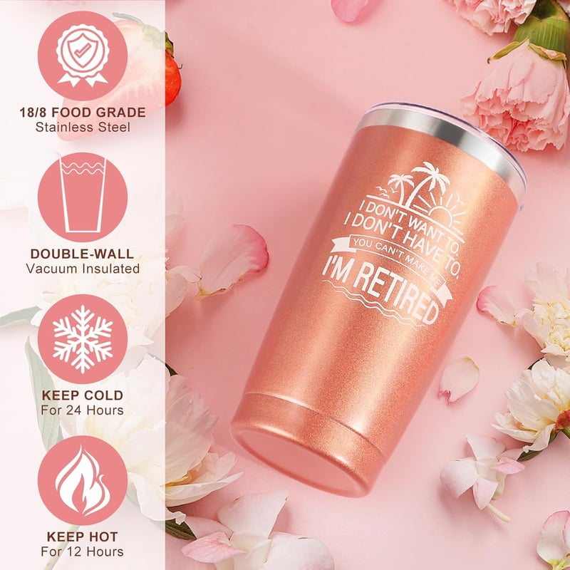 2025 Retirement Tumbler for Women – Funny 20oz Gift