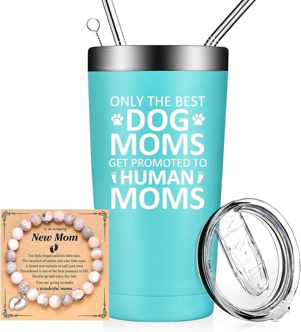 Funny Dog Mom Tumbler Gift for Expecting Moms - 20oz