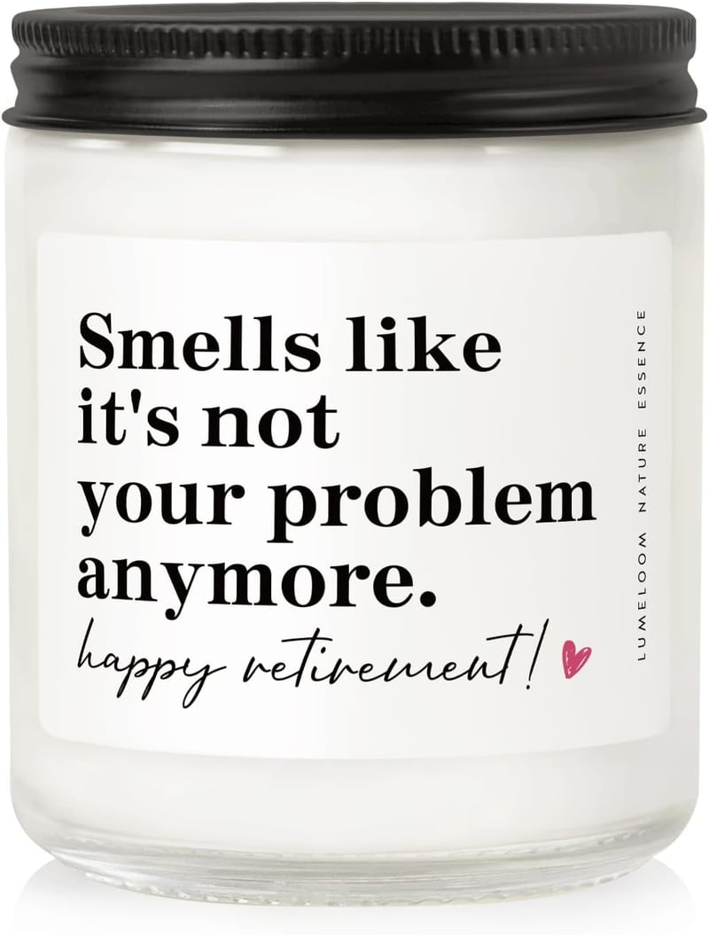Lavender Scented Soy Candle - Retirement Gift for Her and Him